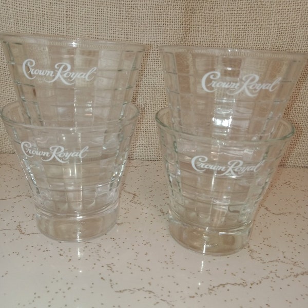 Set of 4 Crown Royal High Ball Glasses - Barware