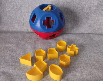 Tupperware Shape O Shape Sorter Ball - Vintage Tupperware Toy - Vintage Kids Toy - Toddler - Retro