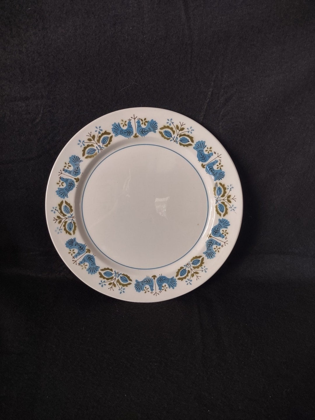 MCM Mikasa Mediterrania Blue Bird Platter: Mid Century Serving
