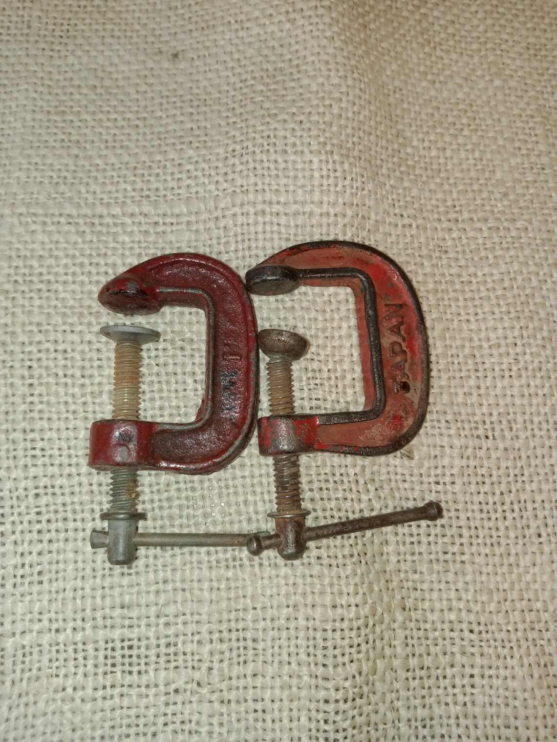 Set of 2 Vintage 1 CClamps 1960s Vintage Tools Wood Etsy