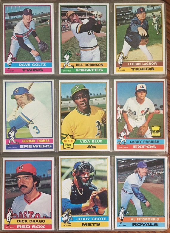 Vintage 1976 Topps Baseball Cards: 132 Card Lot, Hall of Famers - Etsy