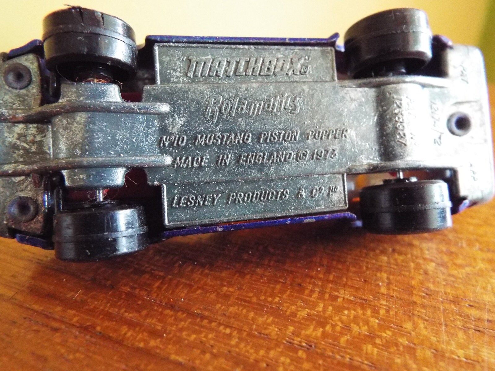 Matchbox Rola-Matics – Mustang Piston Popper Grise – Essai Couleur – Rare
