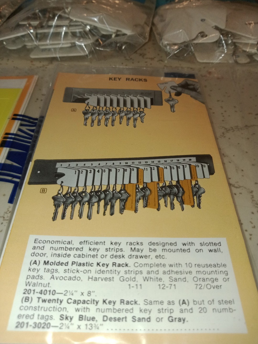 Fileakey the File Drawer Key Rack Vintage Office Key Tags Multiple