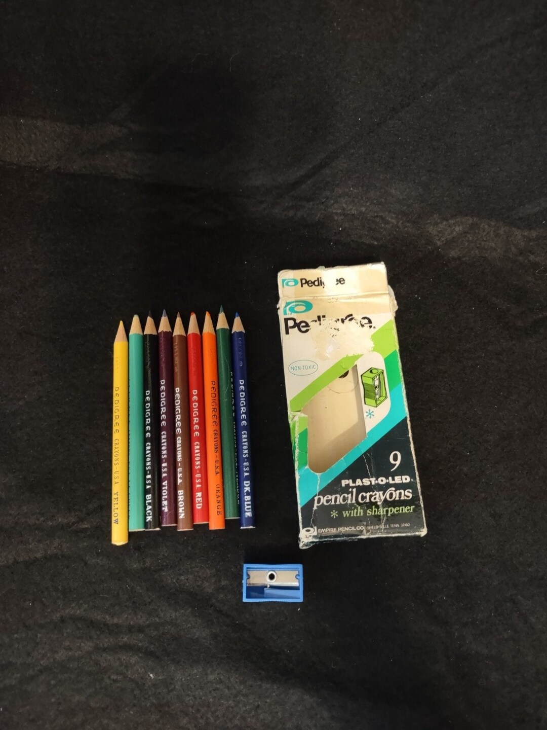 Vintage Pedigree Plastoled Pencil Crayons 1974 Pencils Etsy