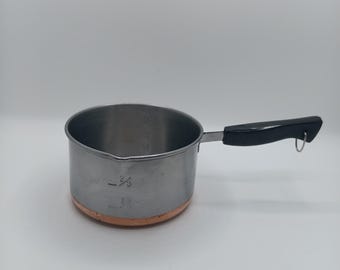 Copper Bottom Measuring Cup (1-Cup) Sauce pan- Vintage Kitchen Gadget - Butter Warmer
