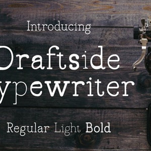 Draftside Typewriter Fonts, Newspaper Fonts, Retro Fonts, Vintage Fonts, Serif Fonts, Unique Fonts, Country Fonts, Farmhouse Font