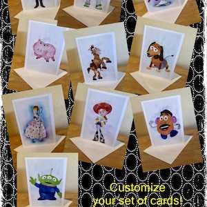 Notecards With Envelopes (Set of 4 or 8 or 12)  Toy StoryFE  FREE SHIPPING!!