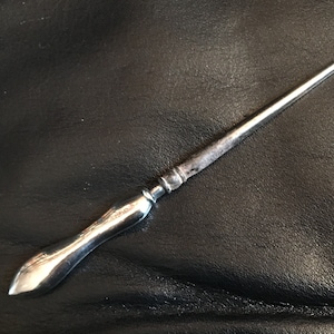 Antique Button Hook with Silver Handle