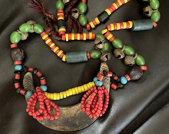 Vintage African Copal Beads Necklace: Afghan Pendant, Big Beads - Etsy