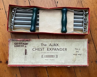 Vintage Ajax Chest Expander, in Original Box