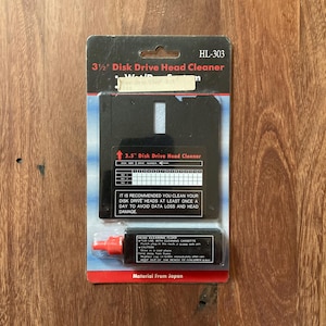 1980s Computer Disc Drive Head Cleaner in Original Packaging