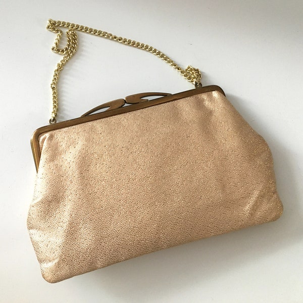 Vintage Gold Lamé Evening Bag