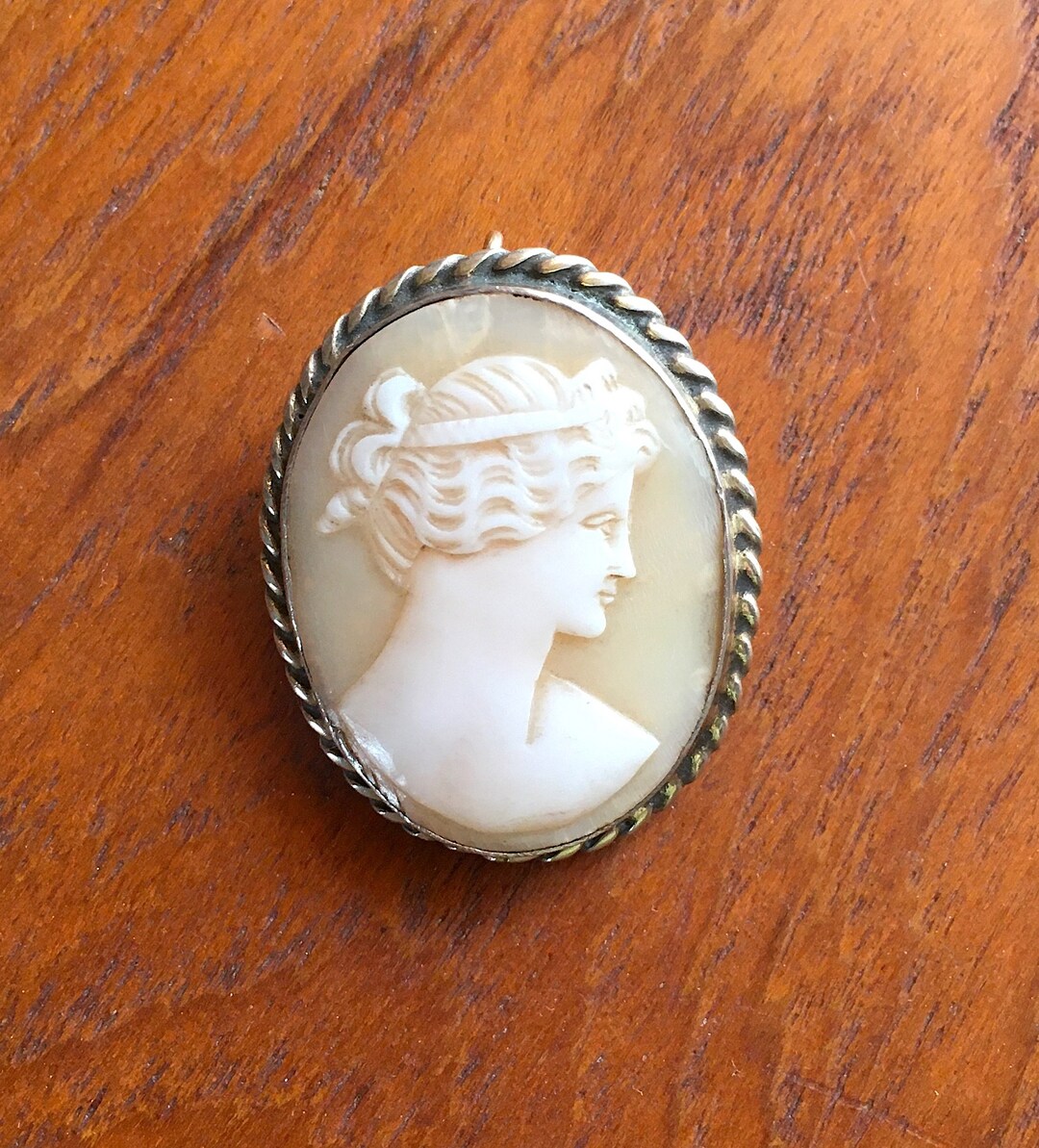 Antique Silver and Shell Cameo Brooch or Pendant - Etsy