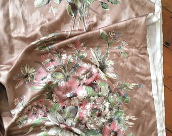 Vintage Sanderson blommig möbeltyg