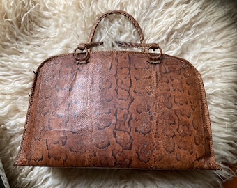 Vintage Snakeskin Tote Handbag, As Found