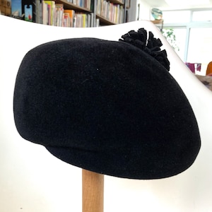 Vintage Mid-Century Black Felt Hat by Connor