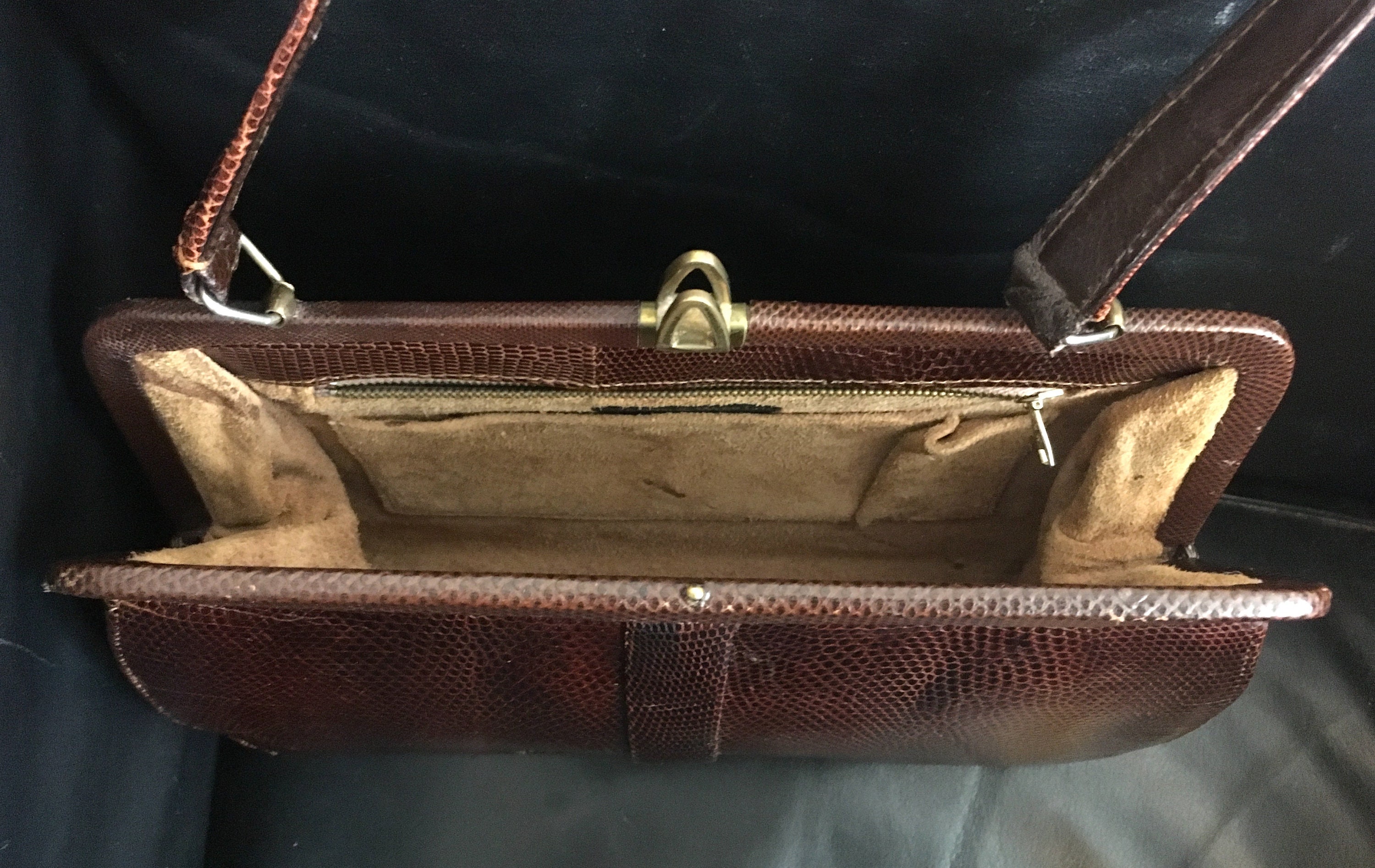 Vintage Mappin & Webb Reptile Leather Handbag | Etsy