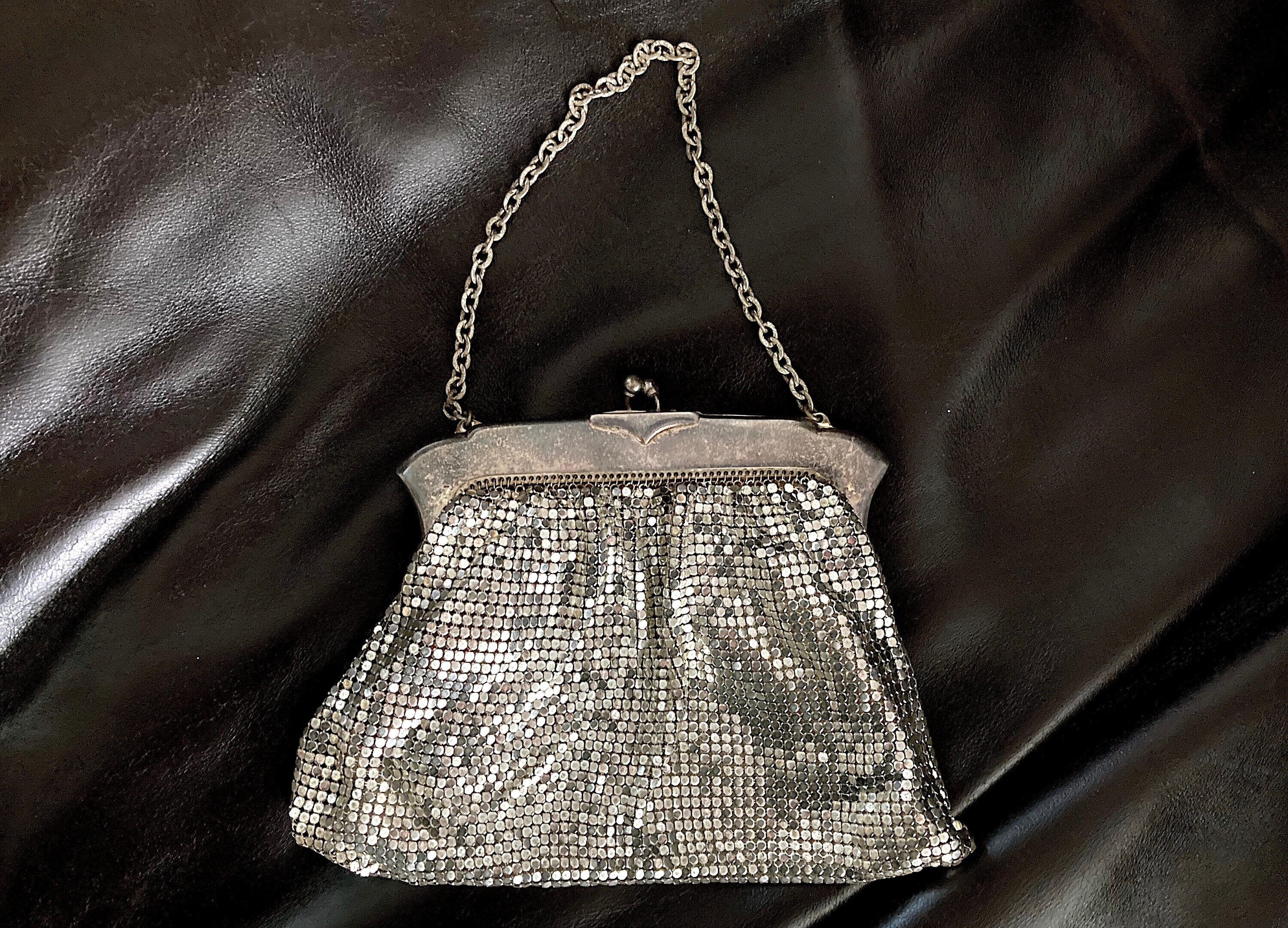 Vintage Whiting and Davis Silvery Chain-mail Evening Bag - Etsy