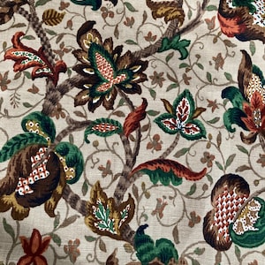 Vintage Sanderson Fabrics Floral Linen