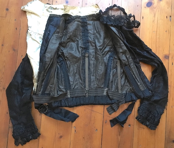 Victorian Black Lace Bodice and Skirt
