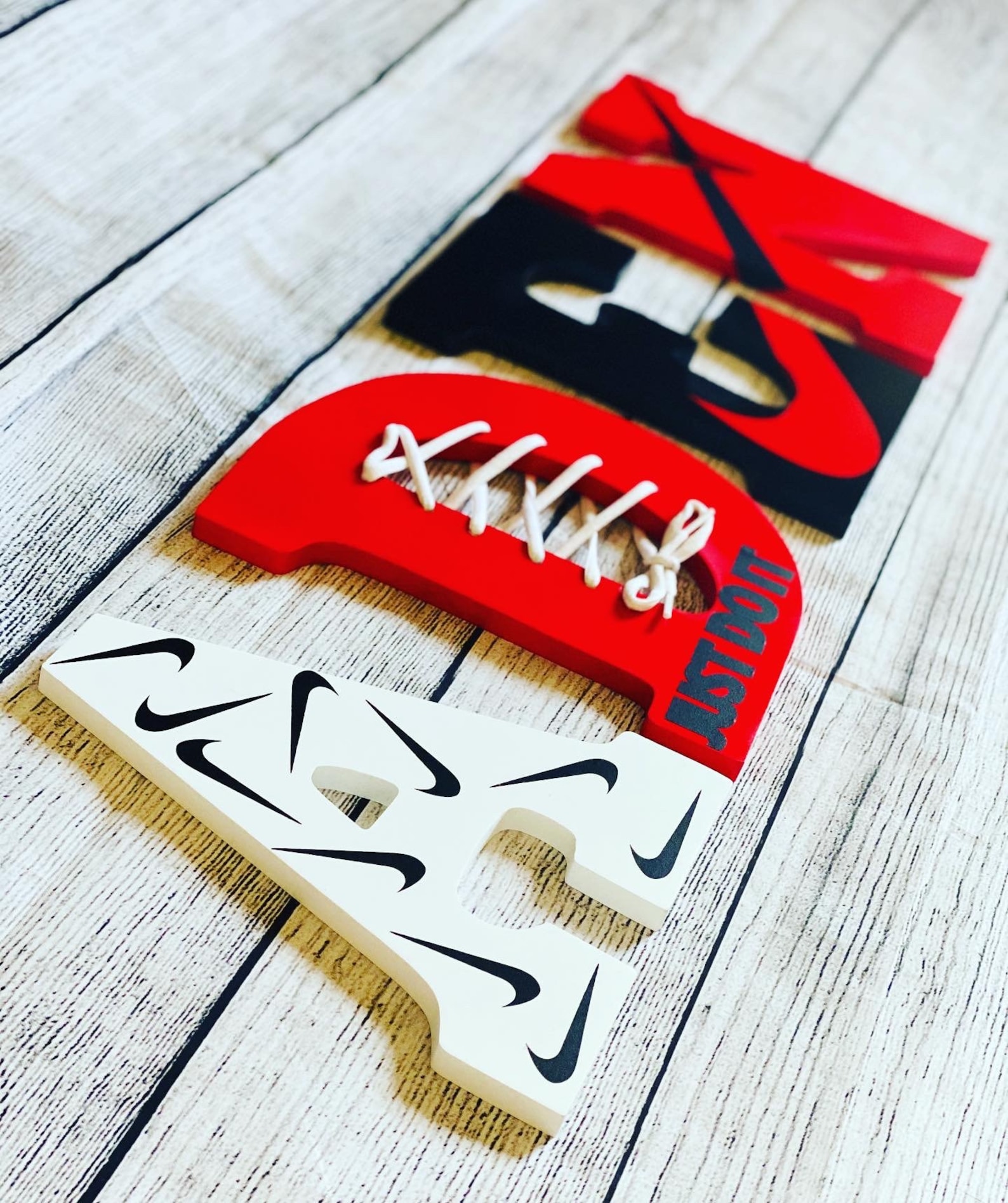 Nike wooden letters wood letters nike decorated letters  etsy Nike wooden letters wood letters nike decorated letters  etsy