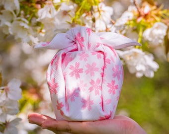 50cm Zusetsu Snowflower Furoshiki in Pink