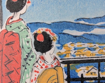 日本の木版画、1983年、大型、俵屋宗達「風神雷神図屏風」。 - Etsy 日本