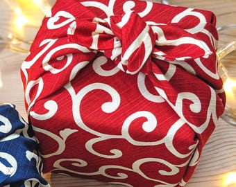 50cm Cotton Furoshiki Gift Wrapping | Arabesque Red