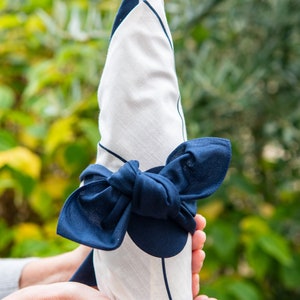 70 cm Hase Tsutsumi Medium Furoshiki | Kiefer Bambus Pflaume Marineblau