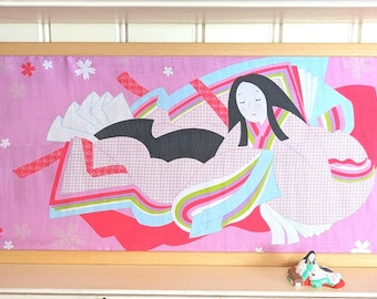 My Heian Lady Tenugui Wall-hanging