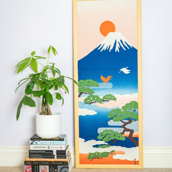 Fuji and the Japanese Pine Tenugui Wall-hanging