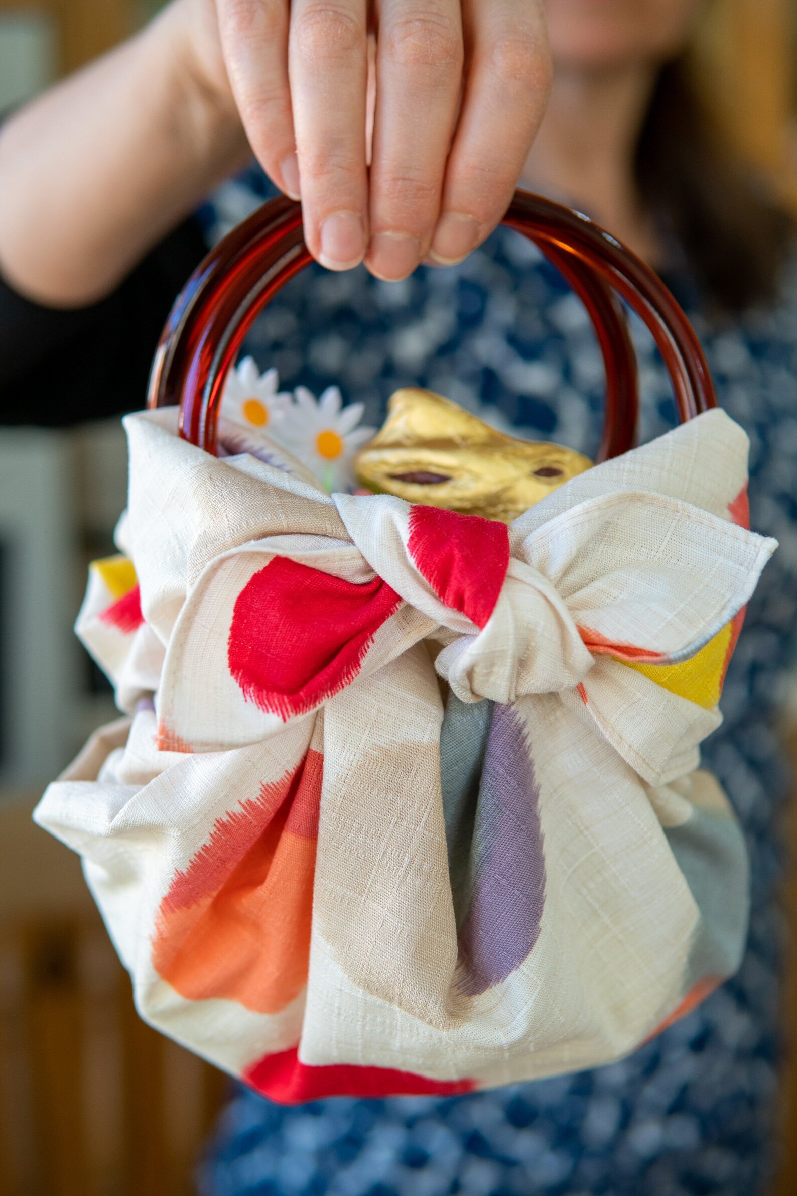 Kit Furoshiki Blanc Motif Noël – Emballage Cadeau écologique Et Réutilisable