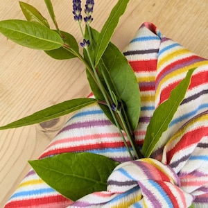 70cm Modernes Mädchen Medium Furoshiki | Streifen Multi