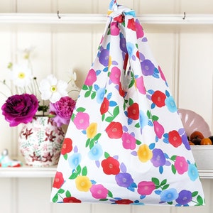 Organic Kyoto Tie Handle Bag - Dream Camellia
