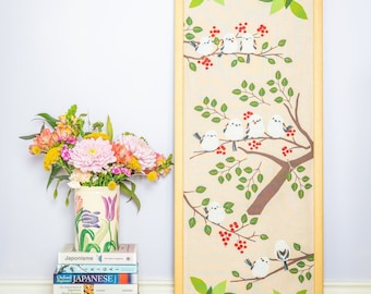 Little Birds Tenugui Wall-hanging