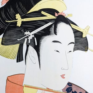 Kitagawa Utamaro, temple Dōjōji - Gravure sur bois japonaise originale