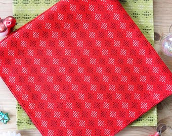 60cm Sashiko Furoshiki Gift-wrapping in Torii Red