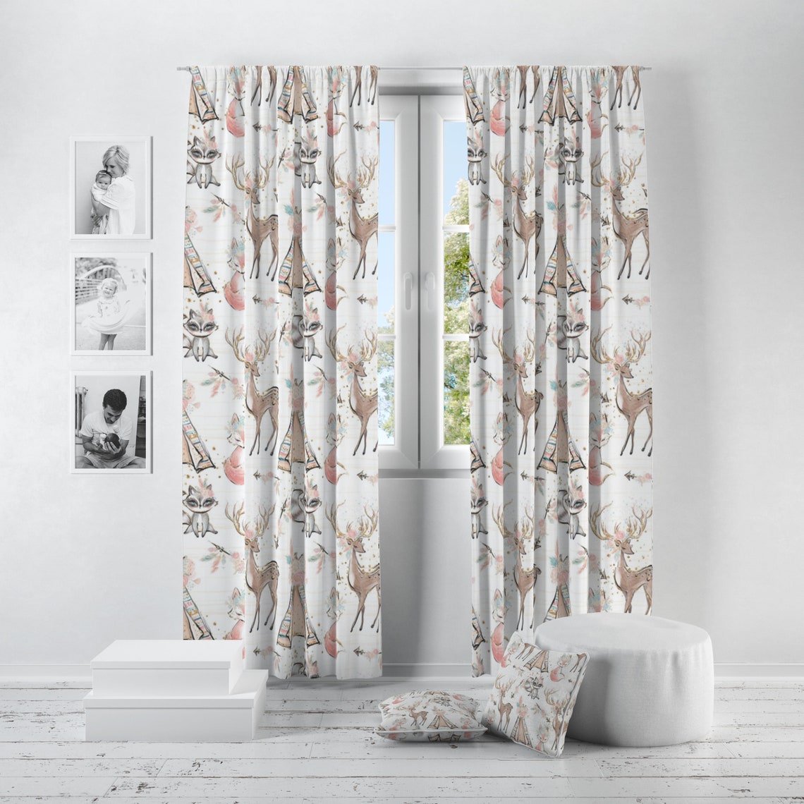 Woodland Curtains for Nursery or Children's Bedroom Custom Etsy UK