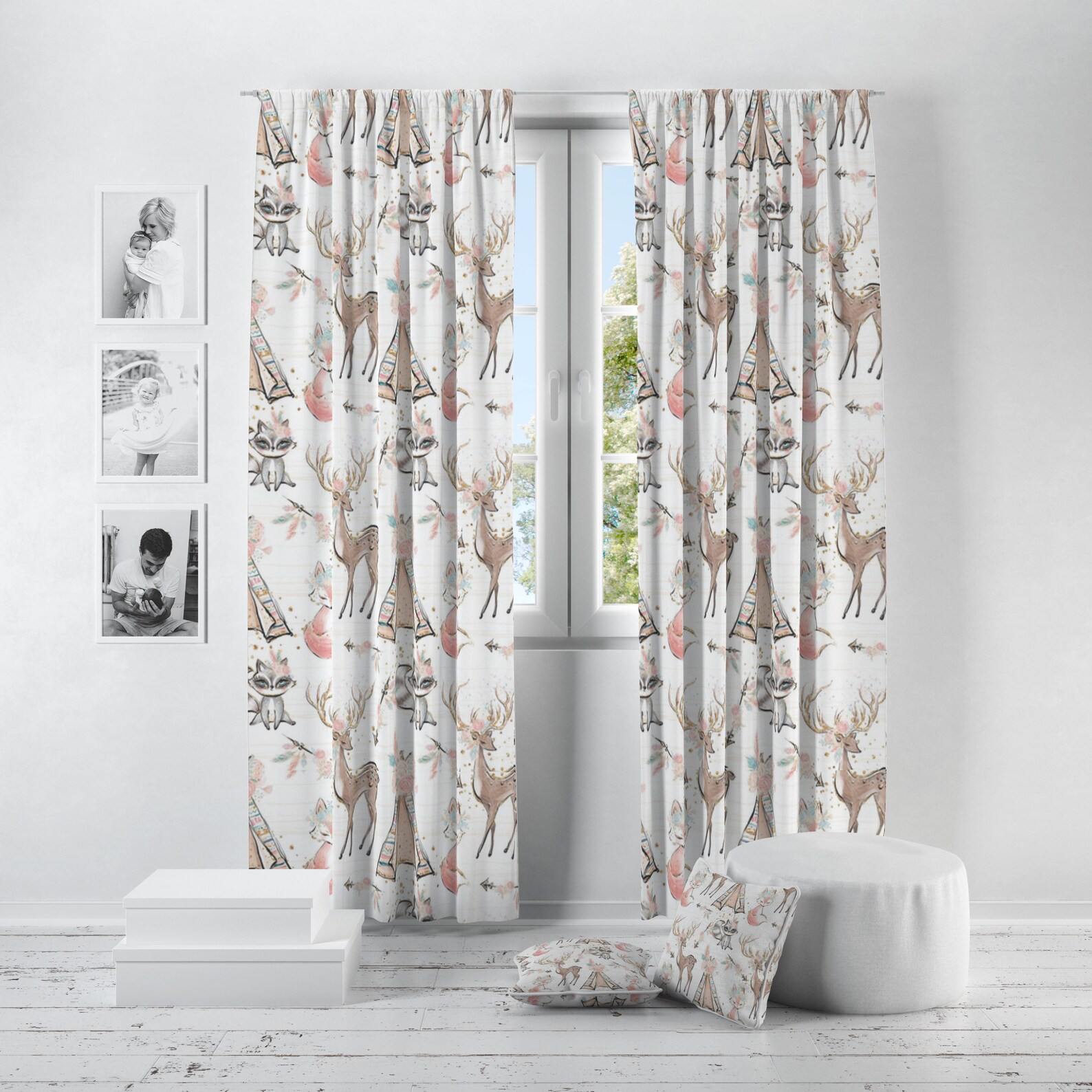 Woodland Curtains for Nursery or Children's Bedroom Custom Etsy UK