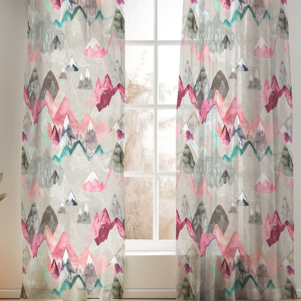 Mountain Curtains Etsy