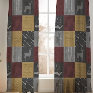 Burgundy Witch and Wizard Curtains for Nursery or Children's Bedroom Custom and Hand Made Just for You, Explore Now!