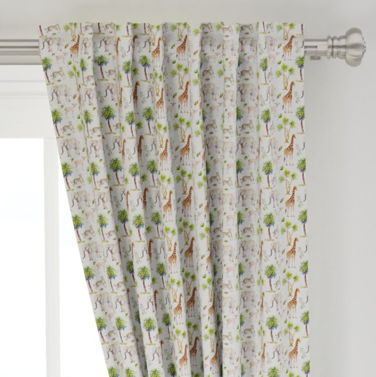 Wild Safari Curtains for Nursery or Children's Bedroom Etsy