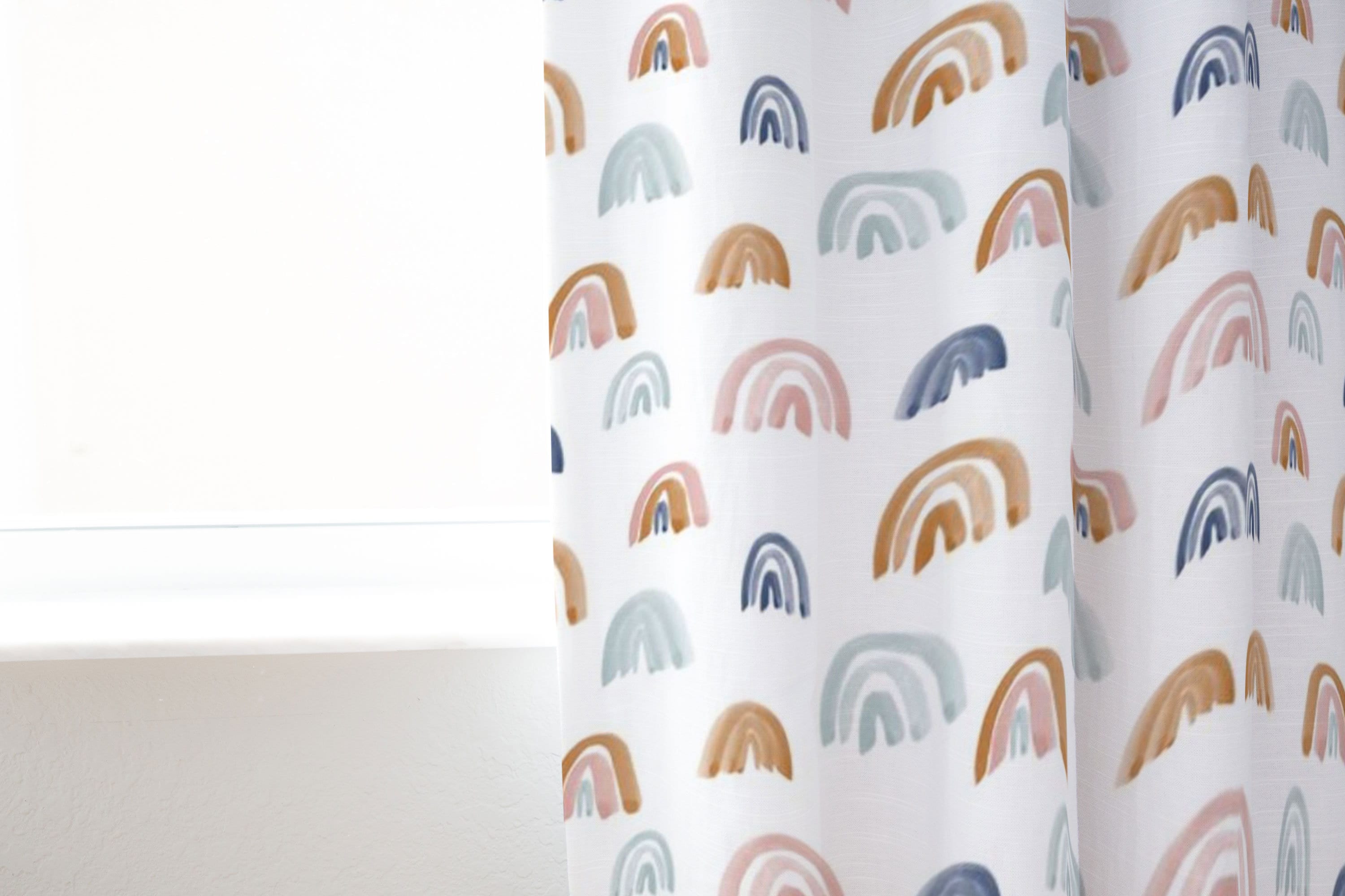 Earth Tone Rainbow Curtains for Nursery or Children's Etsy