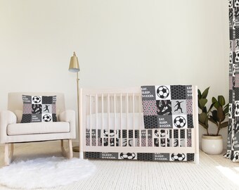 soccer crib bedding