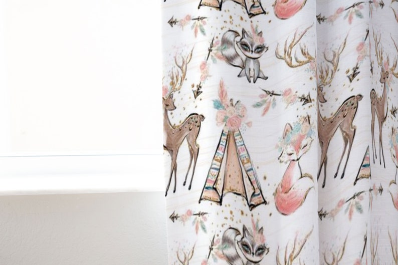 Woodland Curtains for Nursery or Children's Bedroom Custom Etsy UK