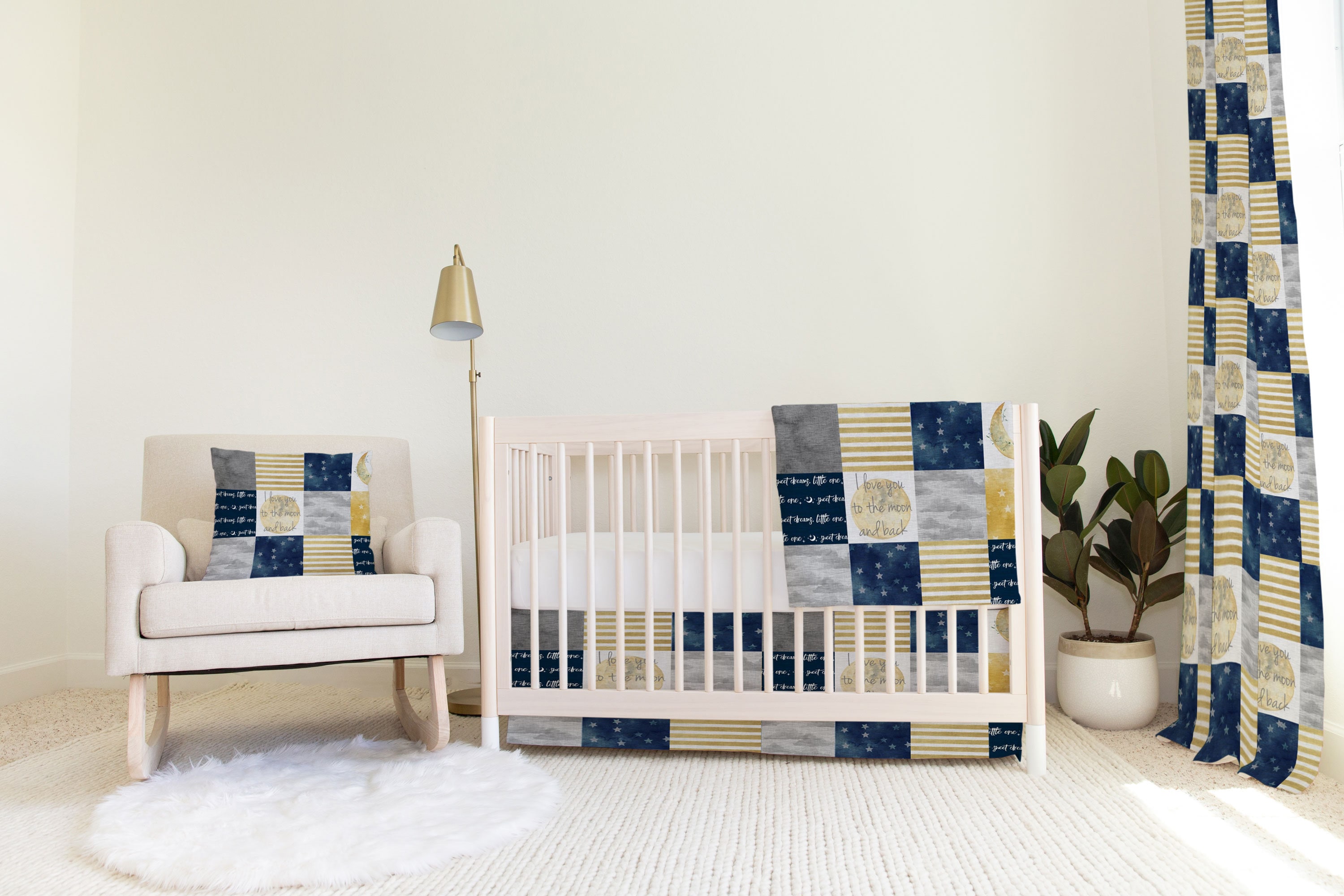 I Love You to the Moon and Back Crib Bedding