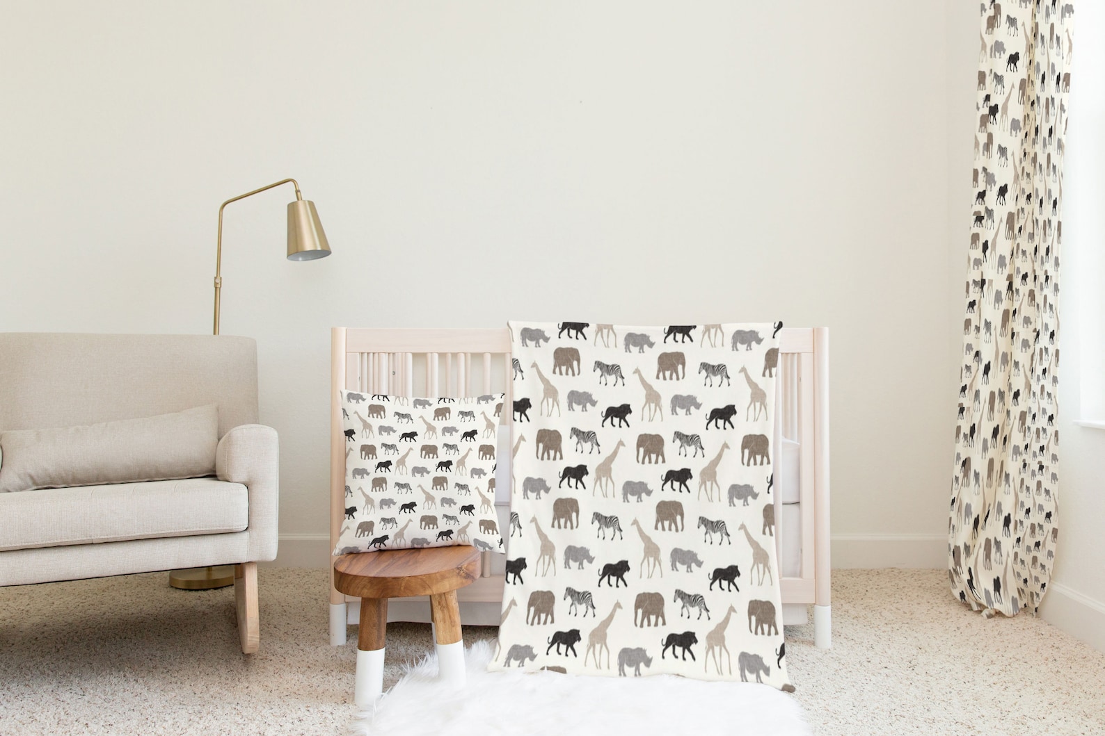 Safari Curtains for Nursery or Children's Bedroom Custom Etsy