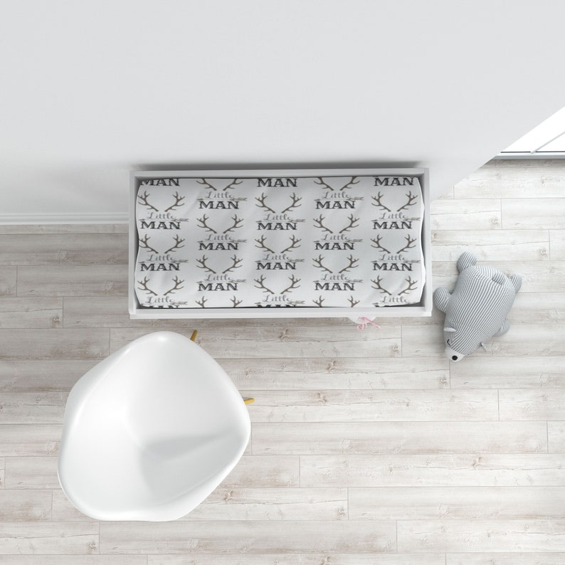 Explore Now! Woodland Antler Little Man Changing Pad Cover Custom and Hand Made Just for You