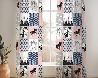 Practically Perfect Curtains for Nursery or Children's Bedroom Custom and Hand Made Just for You, Explore Now!