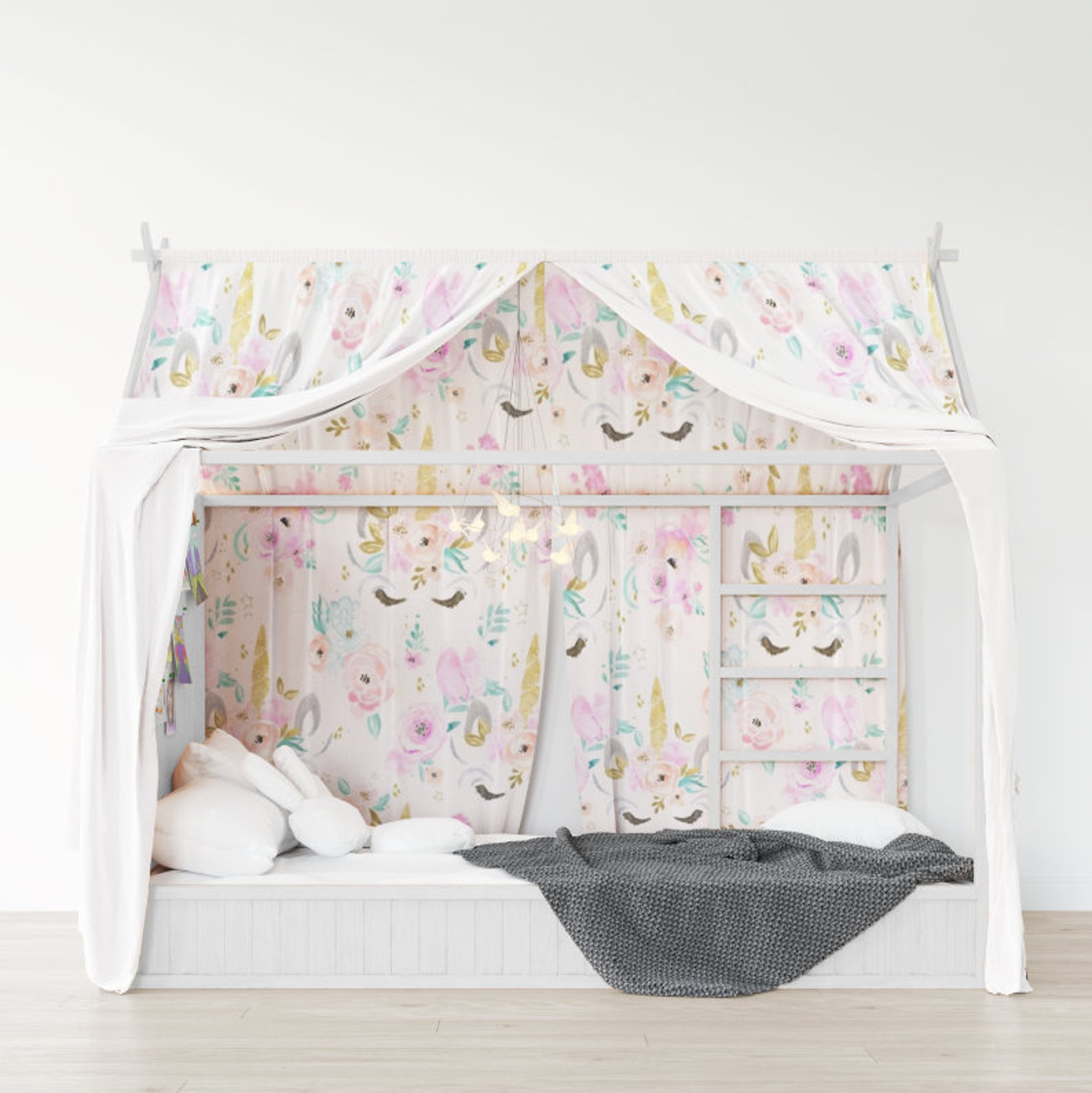 Unicorn Curtains for Nursery or Children's Bedroom Custom Etsy